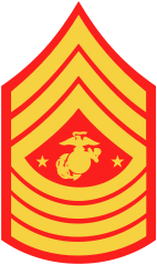 Rank badge of a Sergeant Major Of The Marine Corps