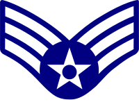 Rank badge of a Senior Airman