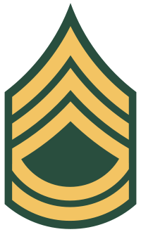 Rank badge of a Sergeant First Class